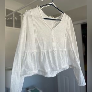 White Long Sleeve Blouse☁️